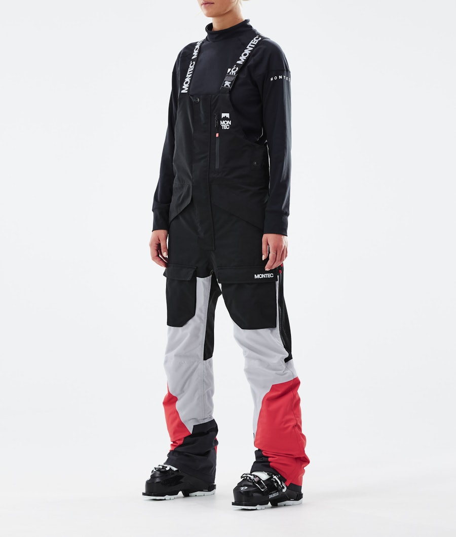 Montec Fawk W Pantalon de Ski Black/Light Grey/Coral