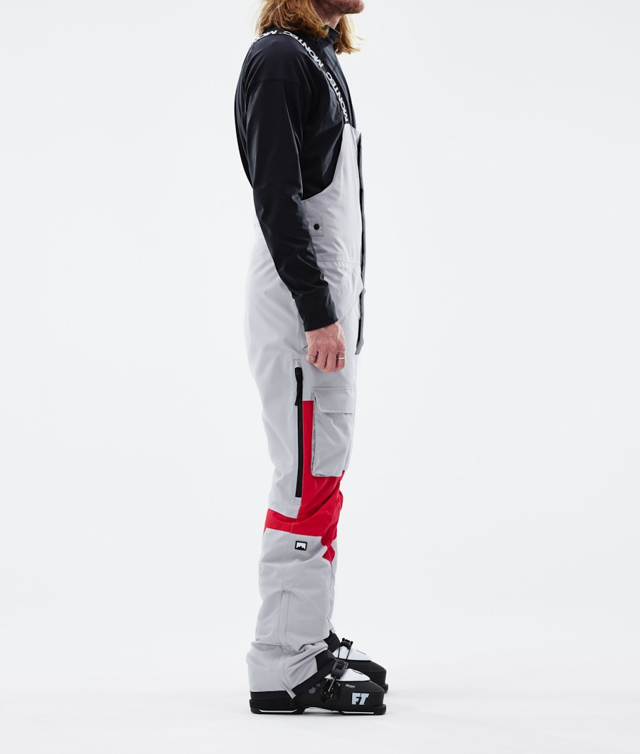 Montec Fawk Pantalon de Ski Light Grey/Red