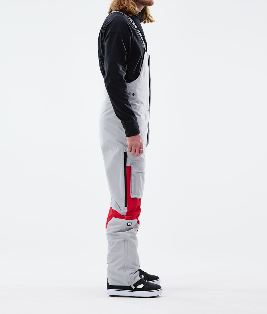 Montec Fawk Pantalon de Snowboard Light Grey/Red