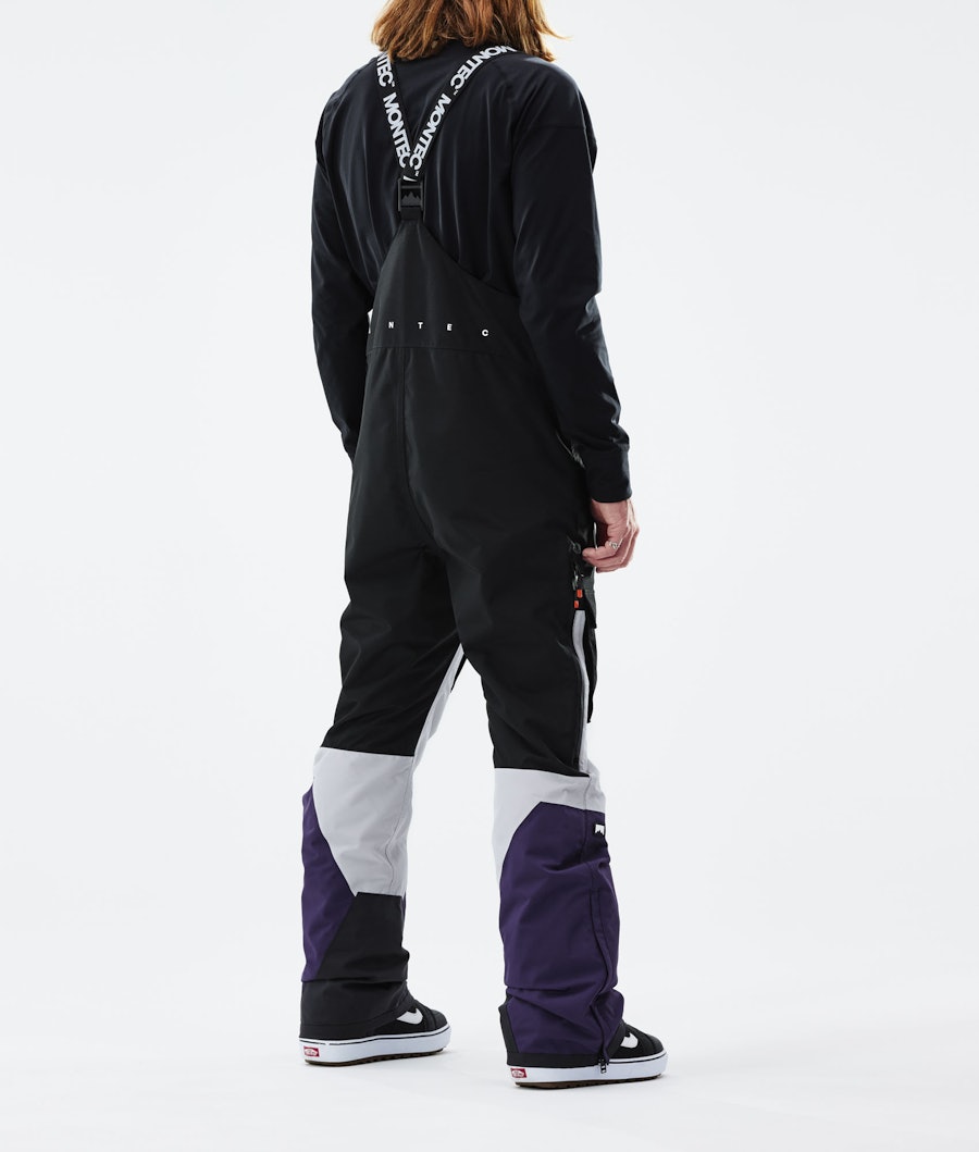 Montec Fawk Pantalon de Snowboard Black/Light Grey/Purple