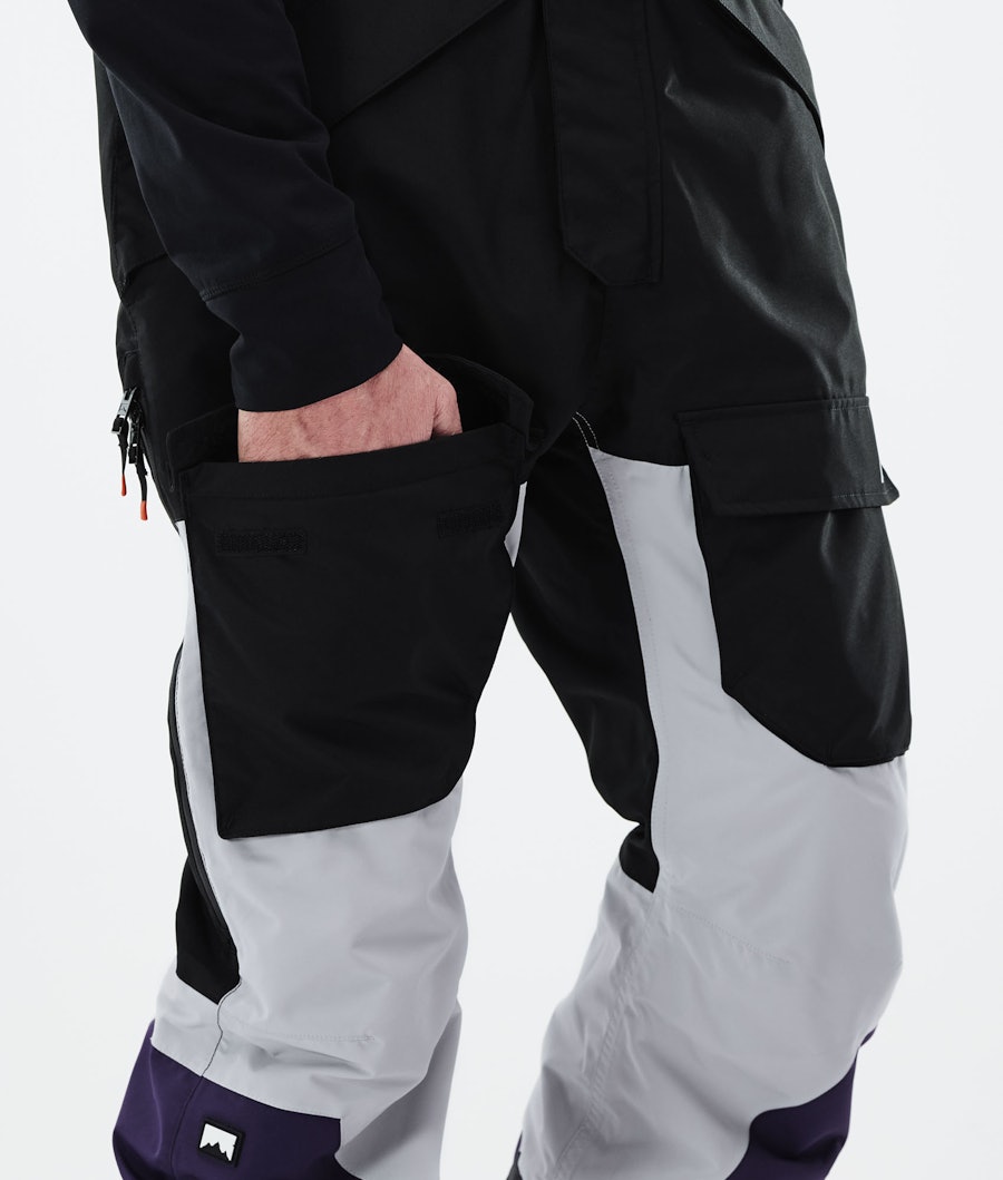 Montec Fawk Snowboardbyxa Black/Light Grey/Purple