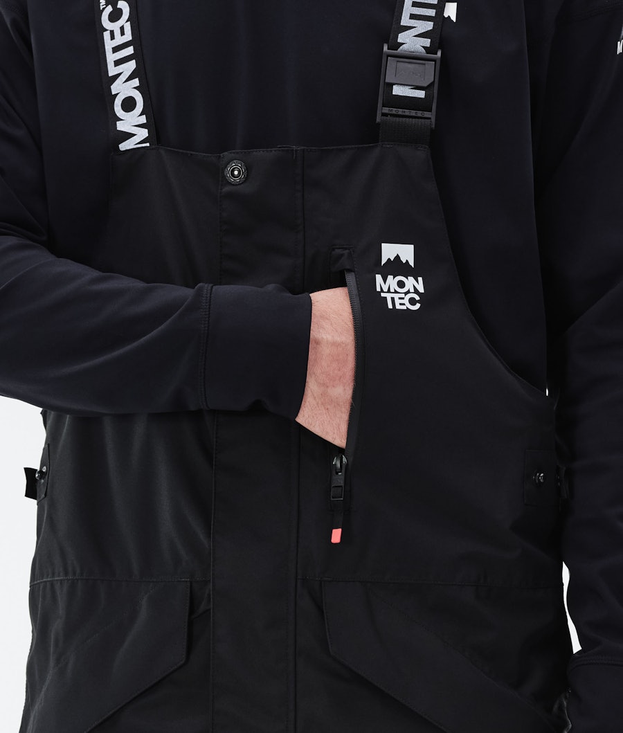 Montec Fawk Pantalon de Snowboard Black/Coral/LightGrey