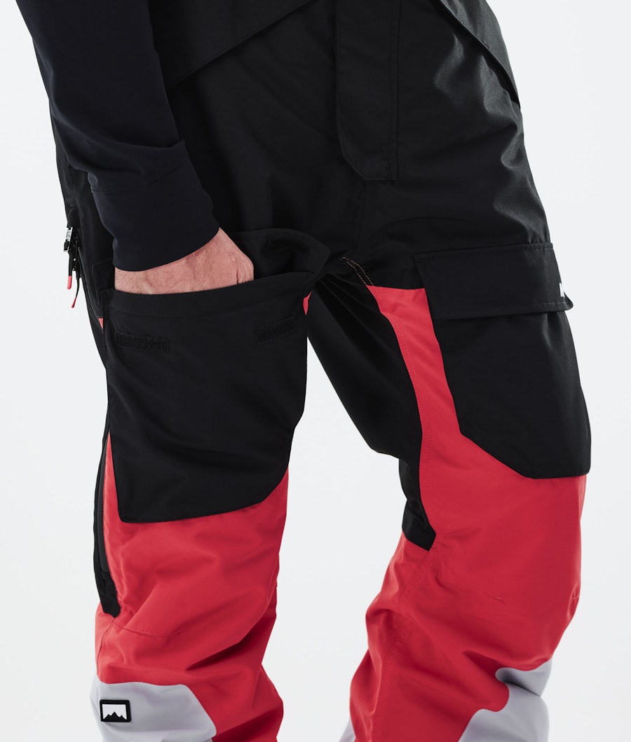 Montec Fawk Pantalon de Snowboard Black/Coral/LightGrey
