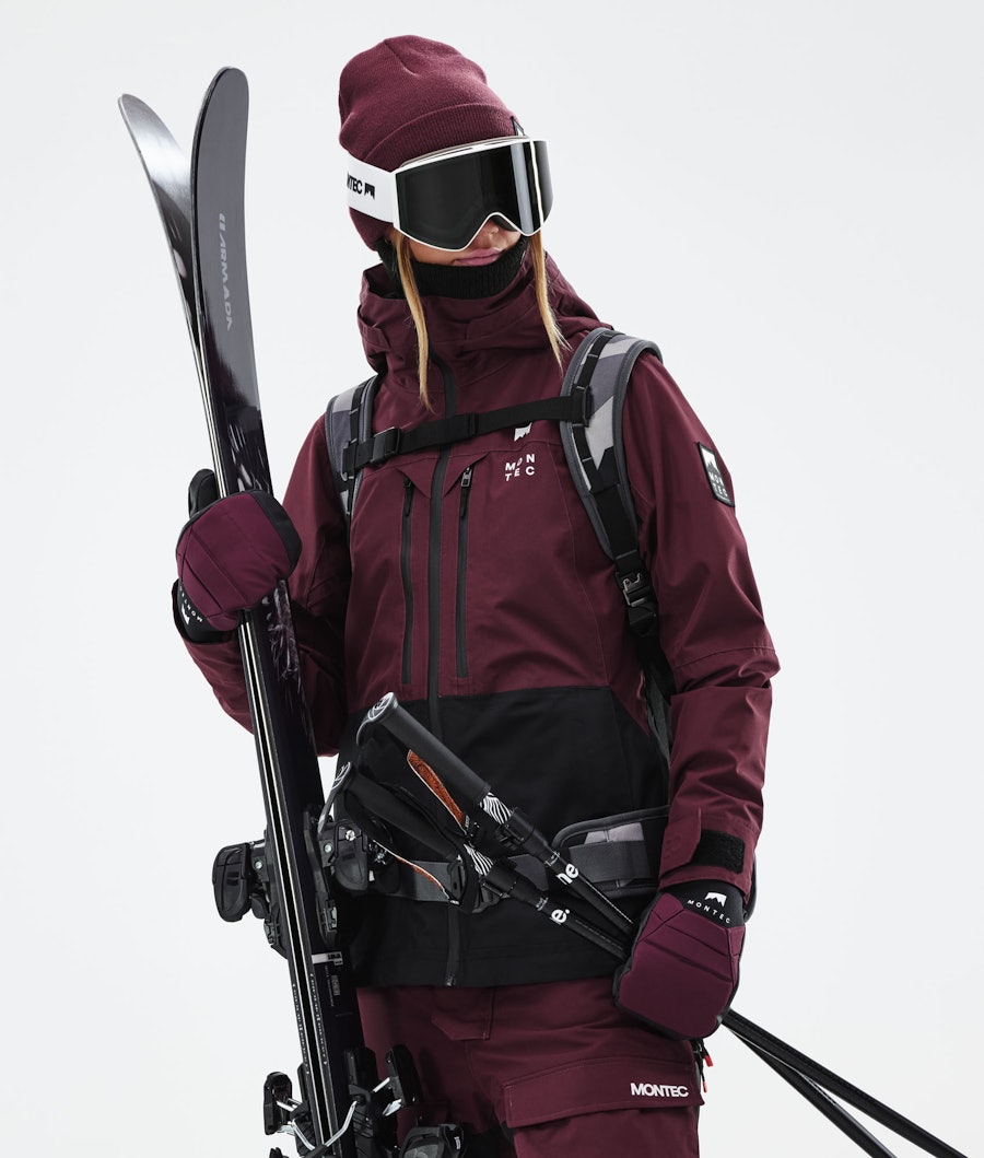 Montec Moss W Women's Ski Jacket Burgundy/Black