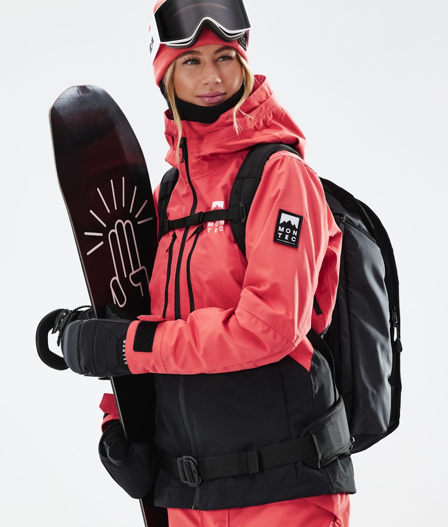 Montec Moss W Veste Snowboard Femme Coral/Black