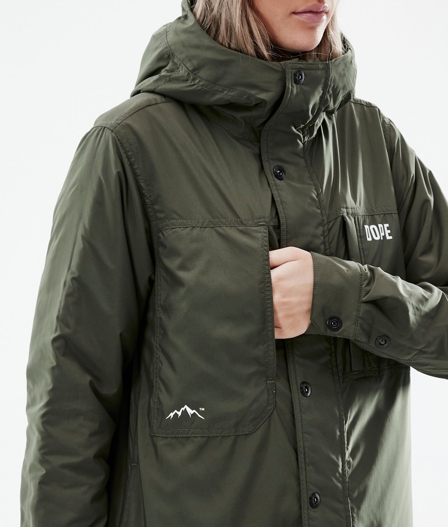 Dope Insulated W Women's Midlayer Jacket Outdoor Olive Green