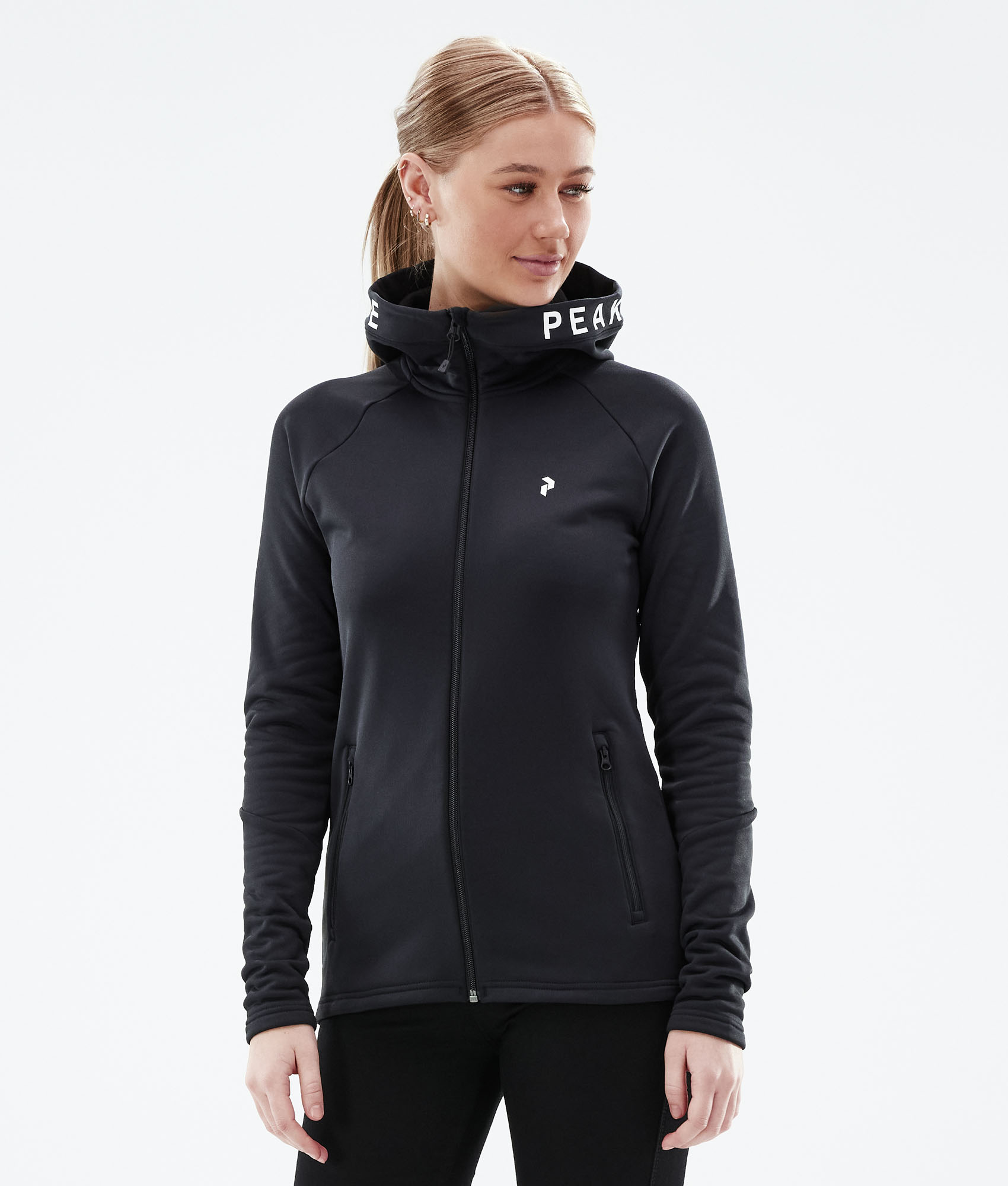 rider zip hood black