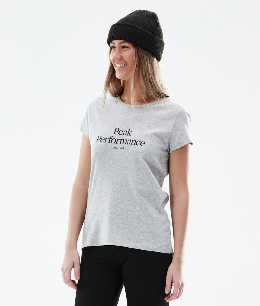 Peak Performance Original T-shirt Dames Med Grey Melange