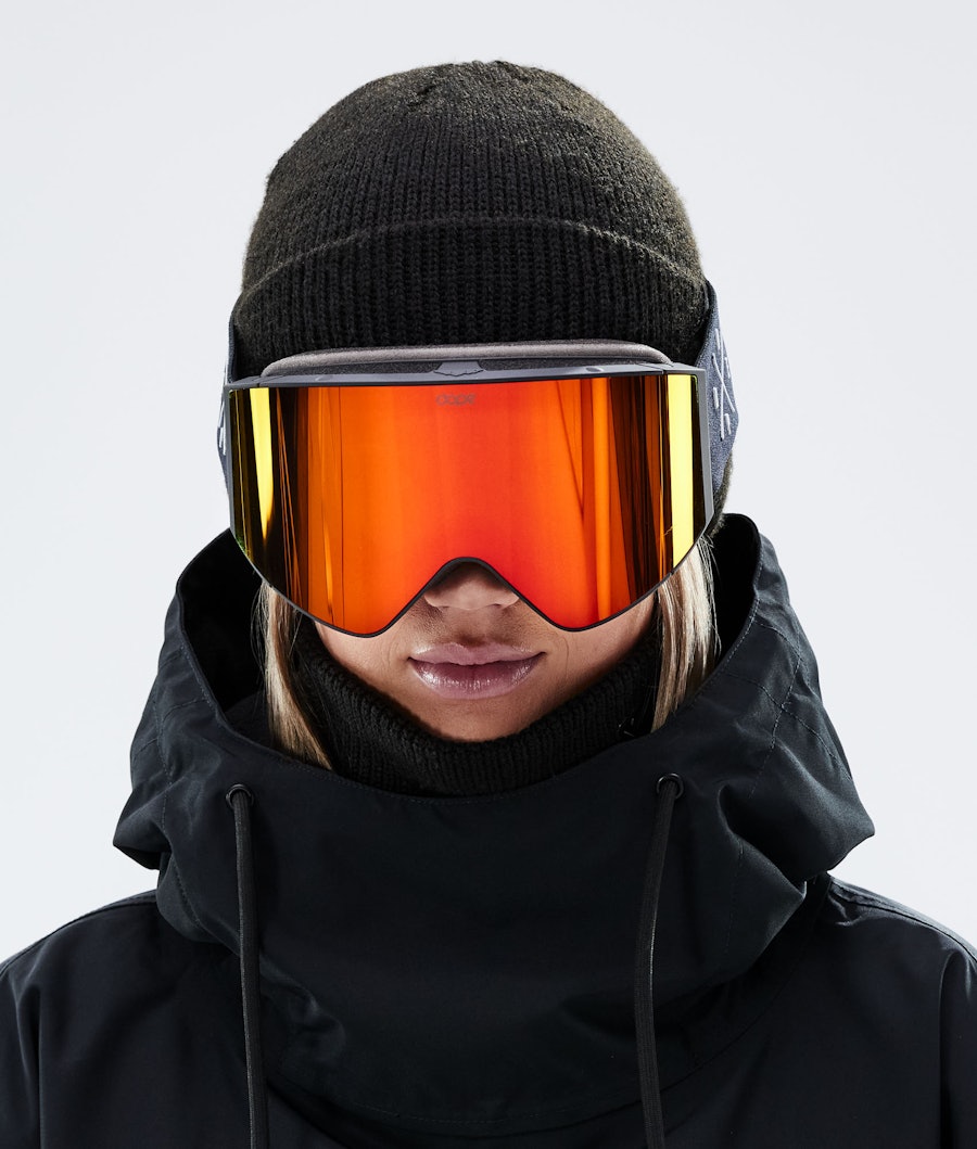 Dope Sight Ski Goggle Black/Red Mirror
