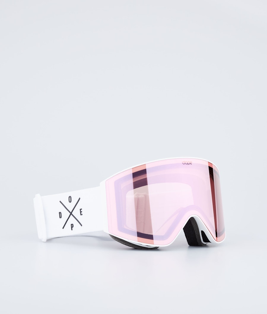 Dope Sight Skibrille White/Pink Mirror