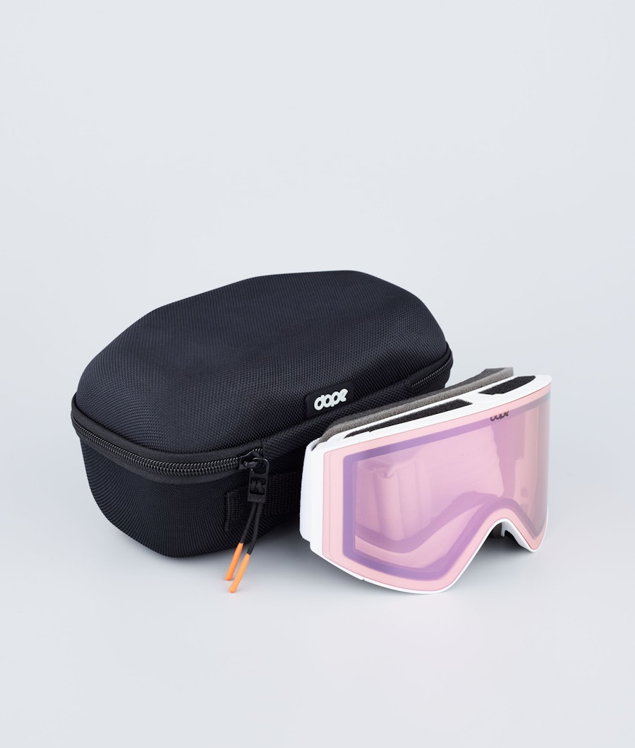 Dope Sight Skibriller White/Pink Mirror