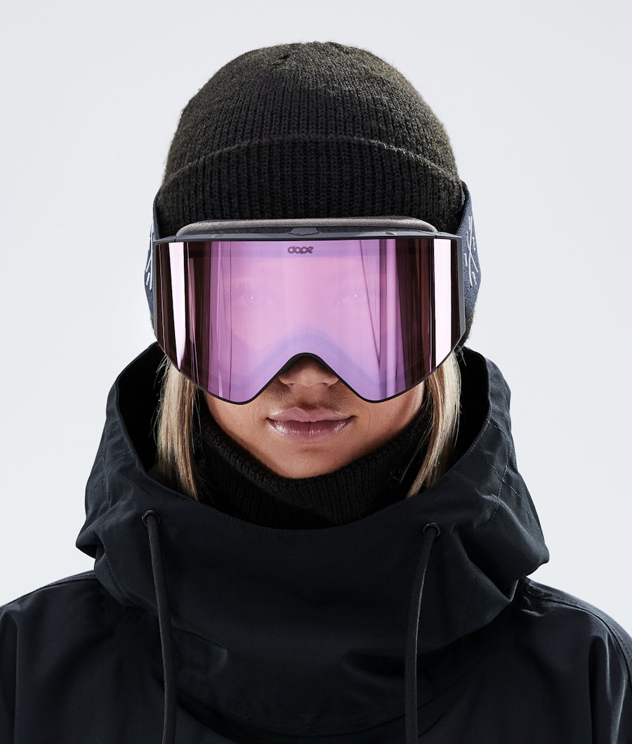 Dope Sight Ski Goggle Black/Pink Mirror