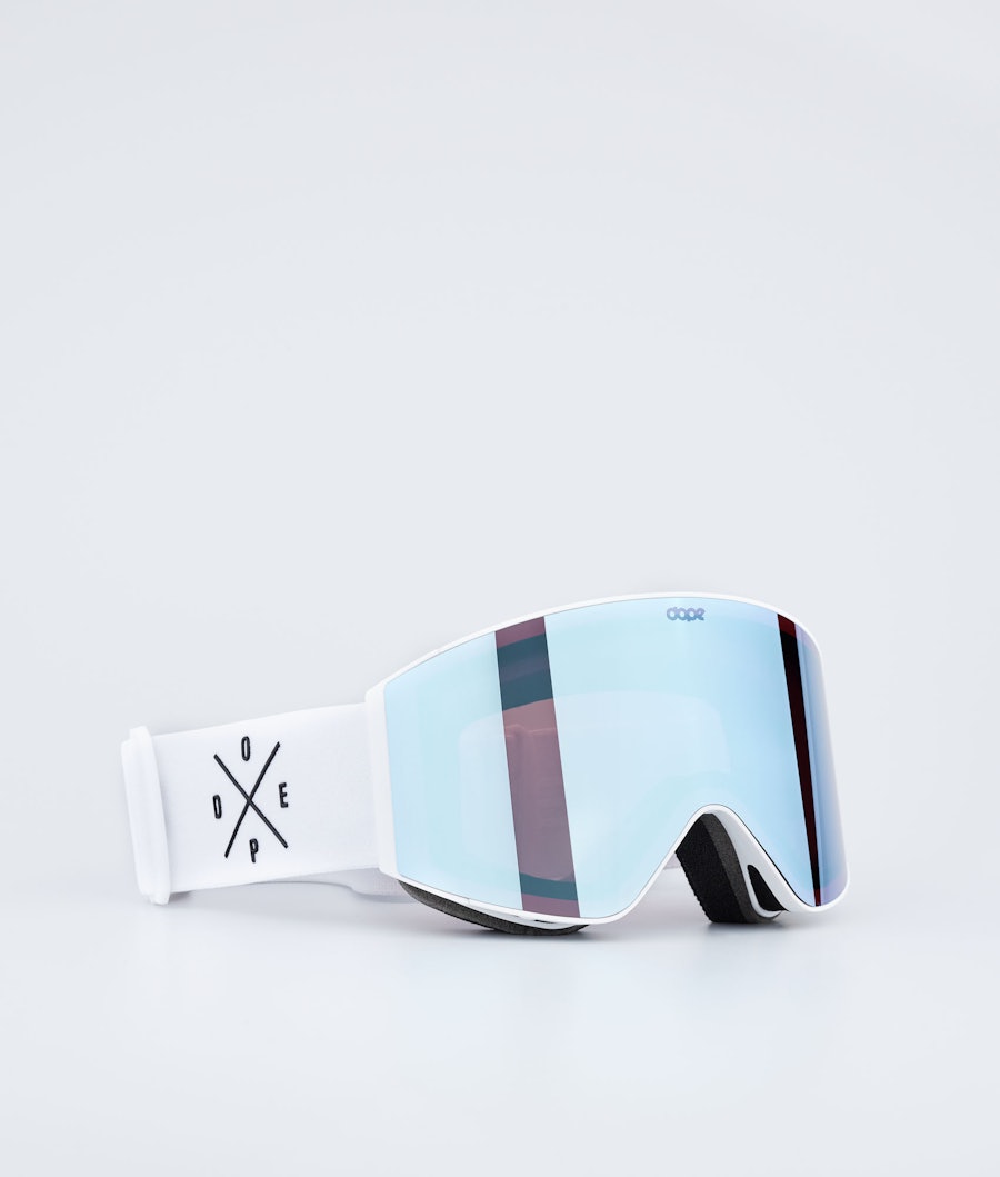 Dope Sight Masque de ski White/Blue Mirror