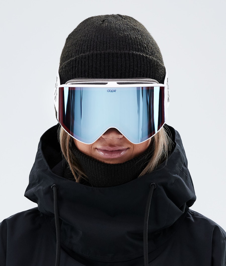 Dope Sight Masque de ski White/Blue Mirror