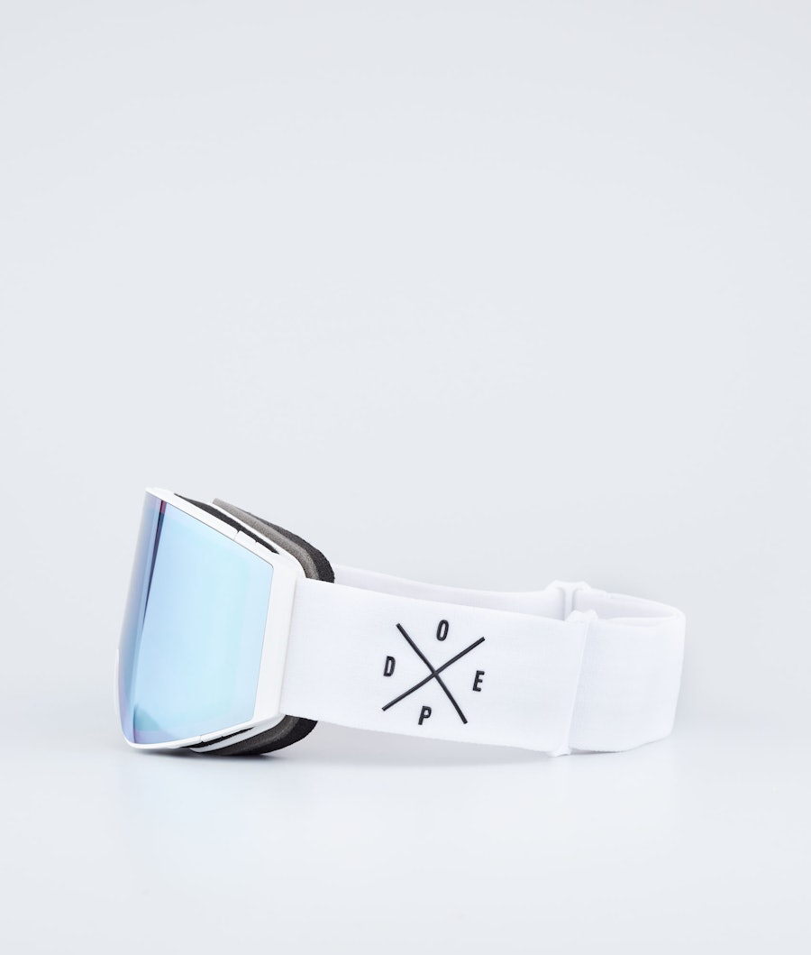 Dope Sight Skibrille White/Blue Mirror