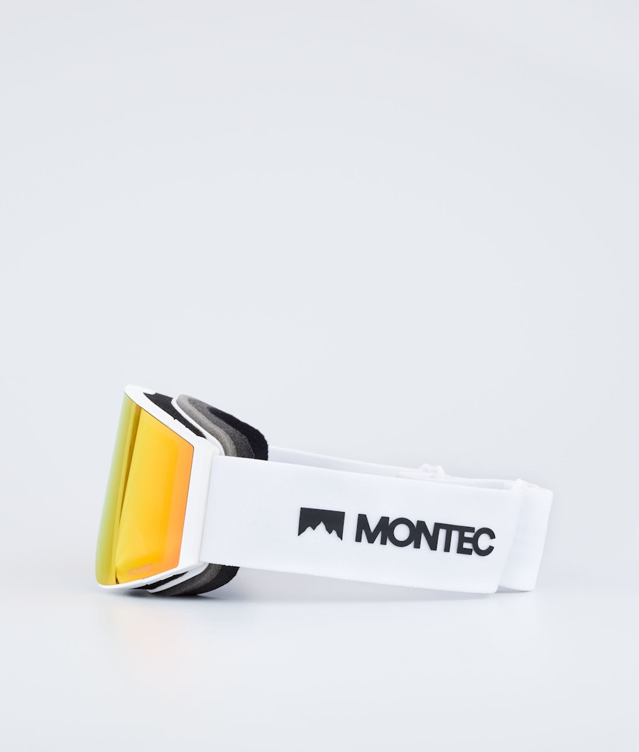 Montec Scope Skibril White/Ruby Red Mirror