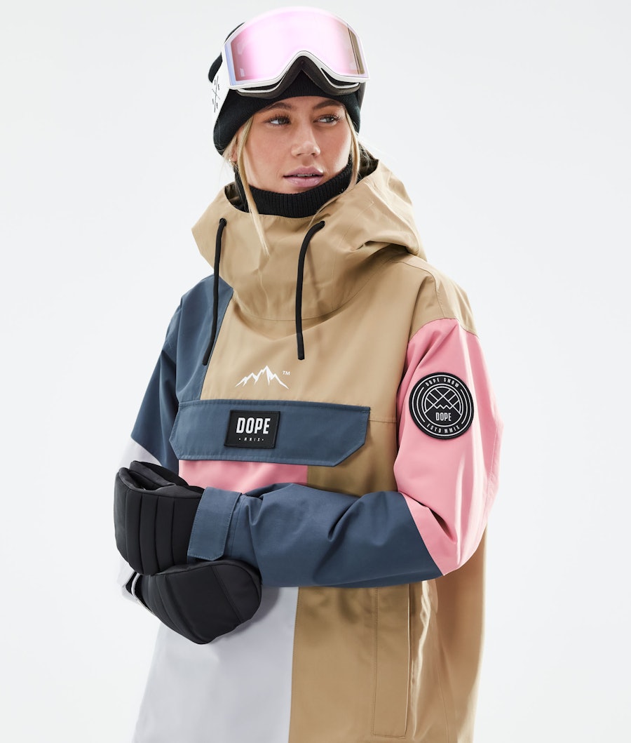 Dope Blizzard W Women's Snowboard Jacket Patchwork Khaki