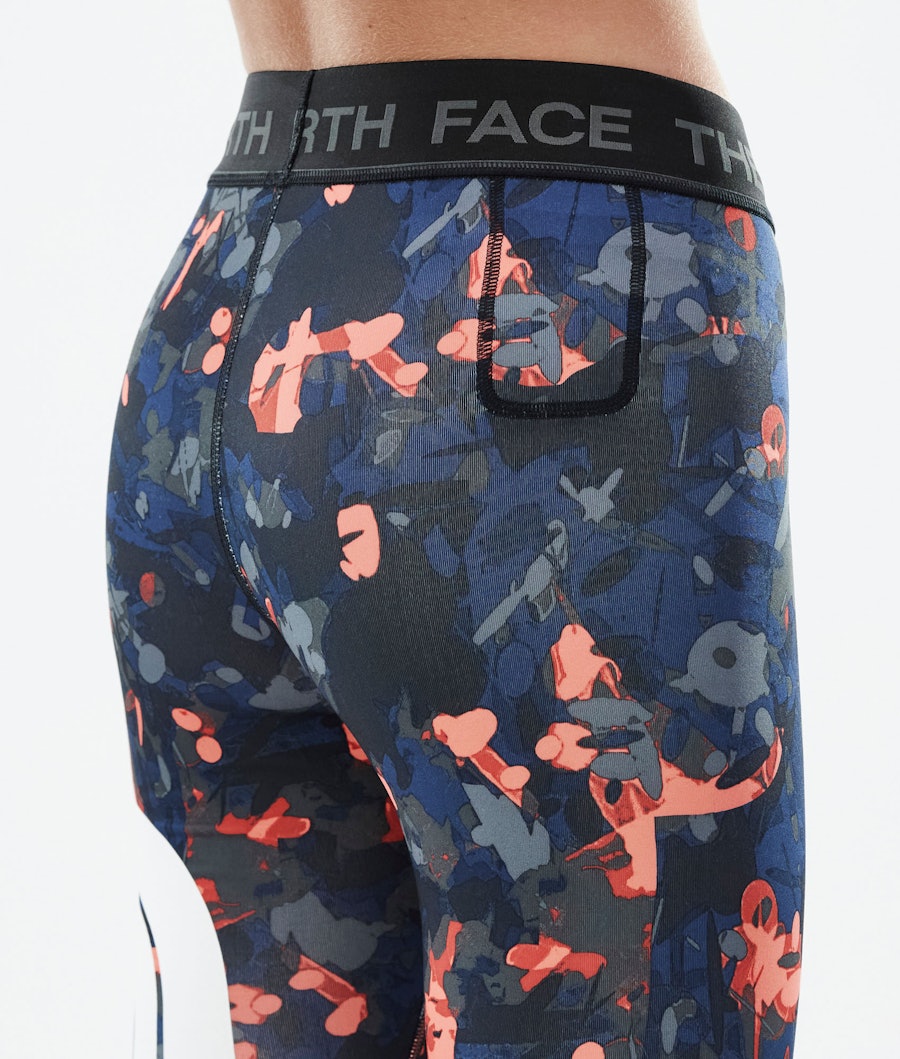 The North Face Flex Mid Rise Leggings Femme Emberglow Orange Scattershot Print