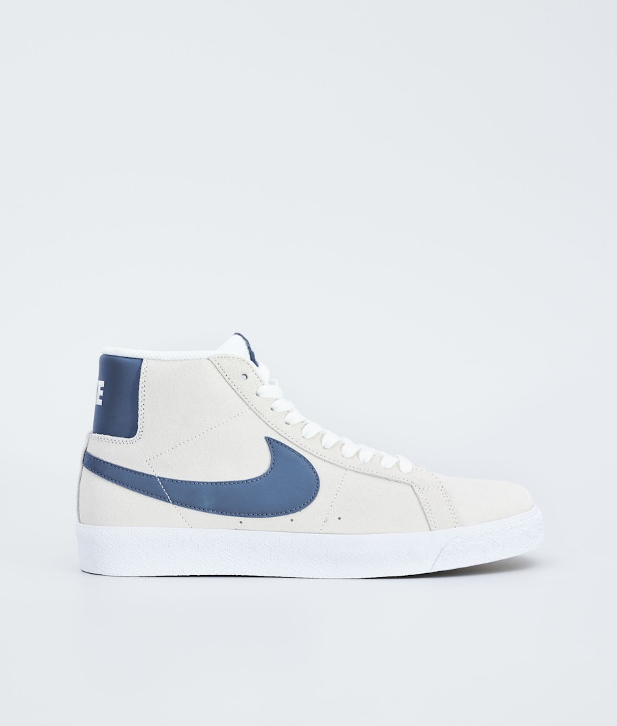 Nike Zoom Blazer Mid Sko White/Court Blue-White-White
