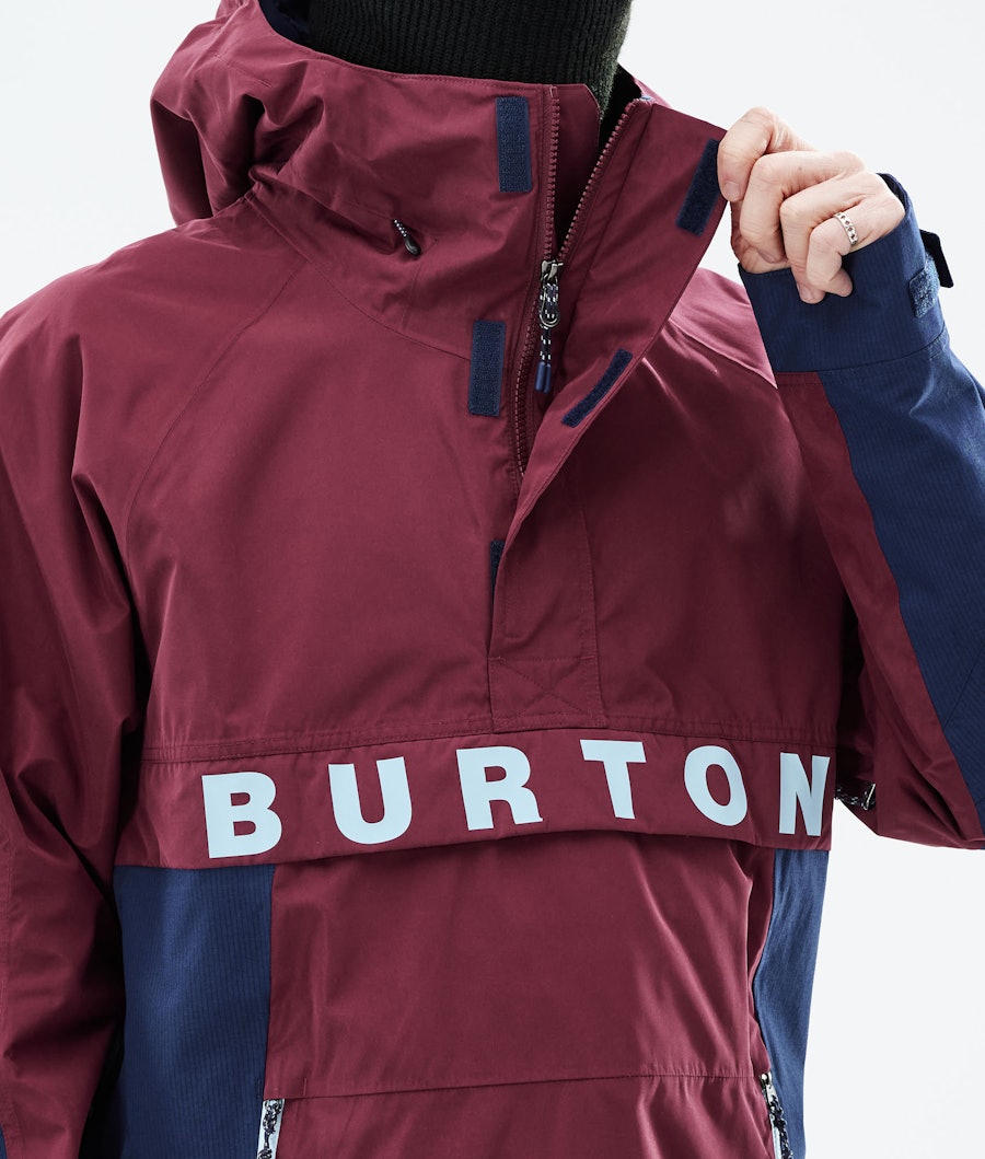Burton Frostner Anorak Snowboardjacka Mulled Berry / Dress Blue