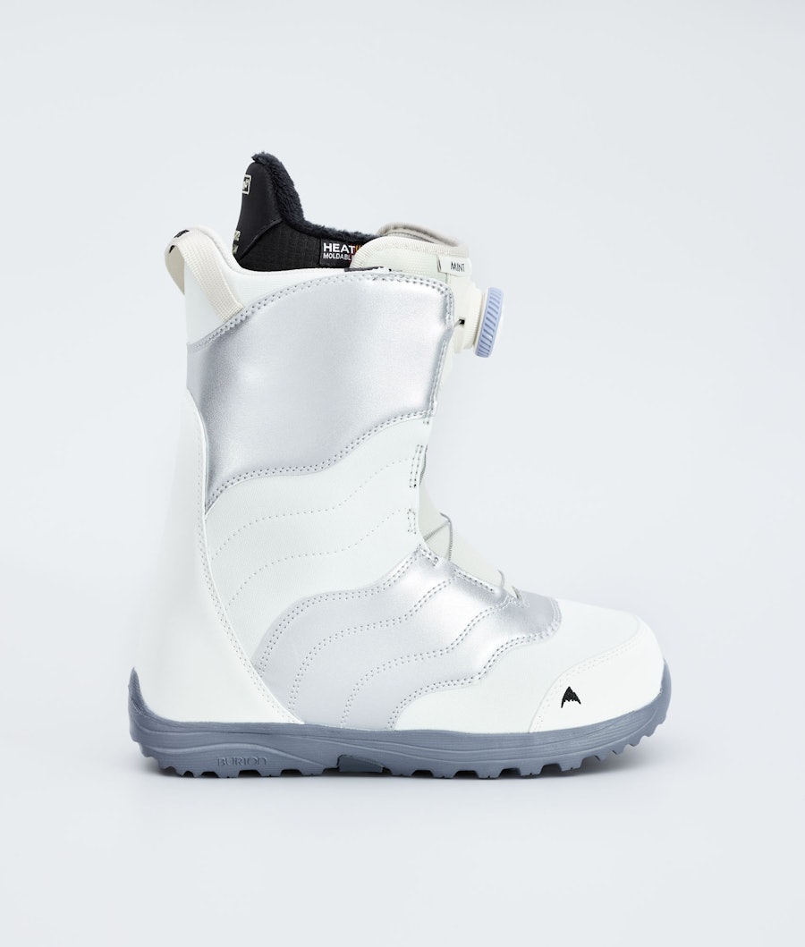 Burton Mint Boa Snowboard Boots Dame Stout White/Glitter