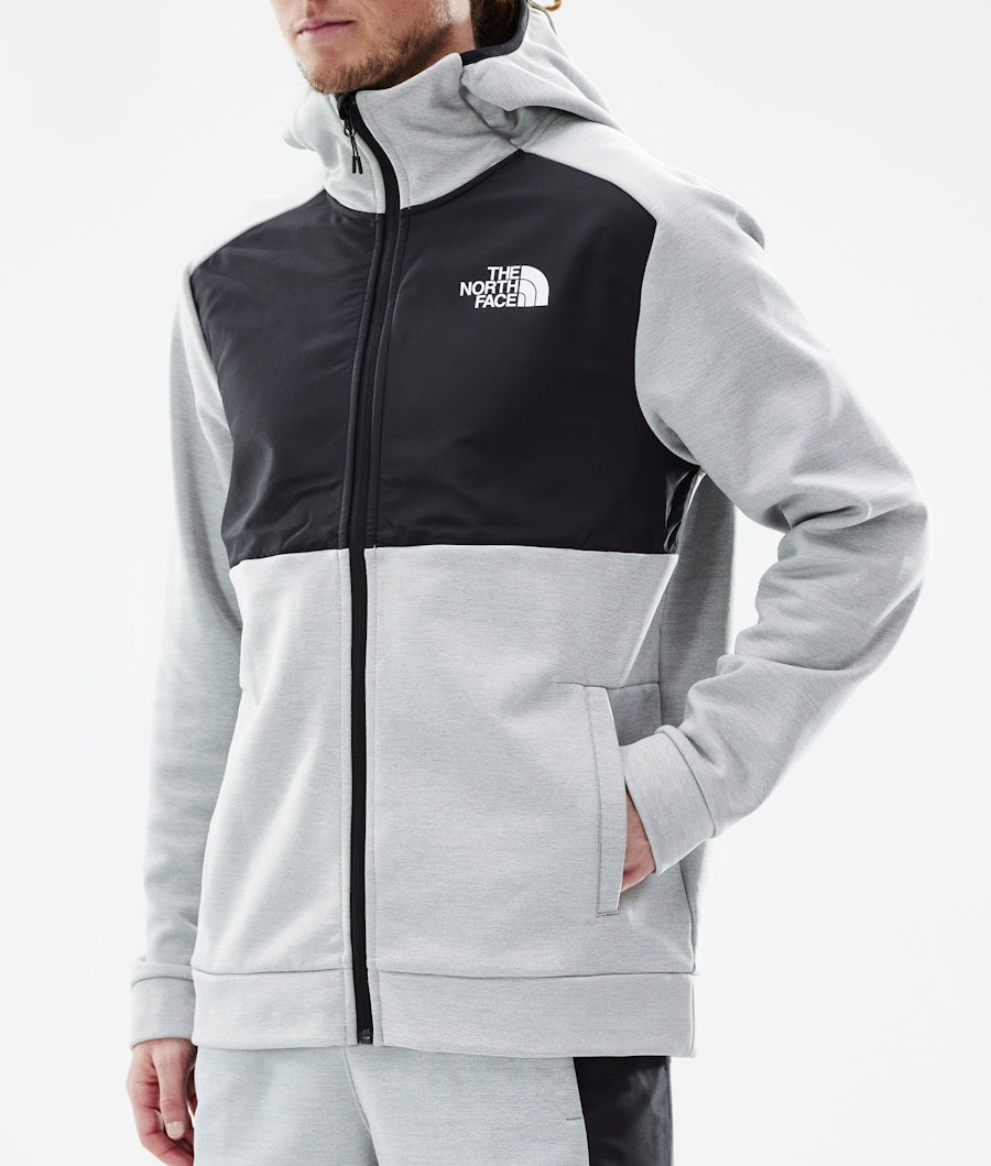 The North Face Mountain Athletics Full Zip Fleece Sweater Tnf Light Grey Heather/Tnf Black