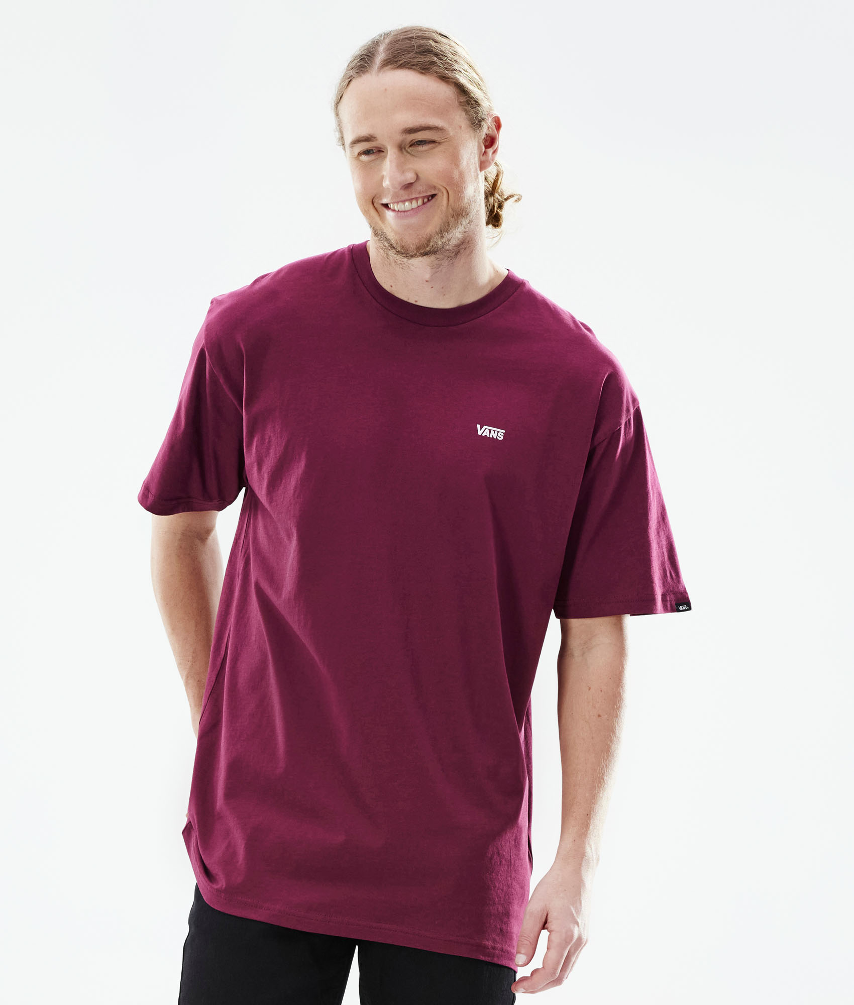 vans burgundy t shirt