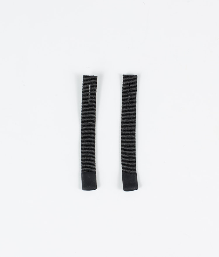2pc Rips Tape Zip Puller Pezzi di ricambio Black/Black Tip, Immagine 1 di 3