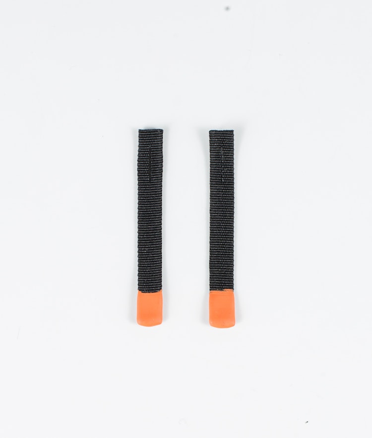 2pc Rips Tape Zip Puller Pièces de rechange Black/Orange Tip, Image 1 sur 3