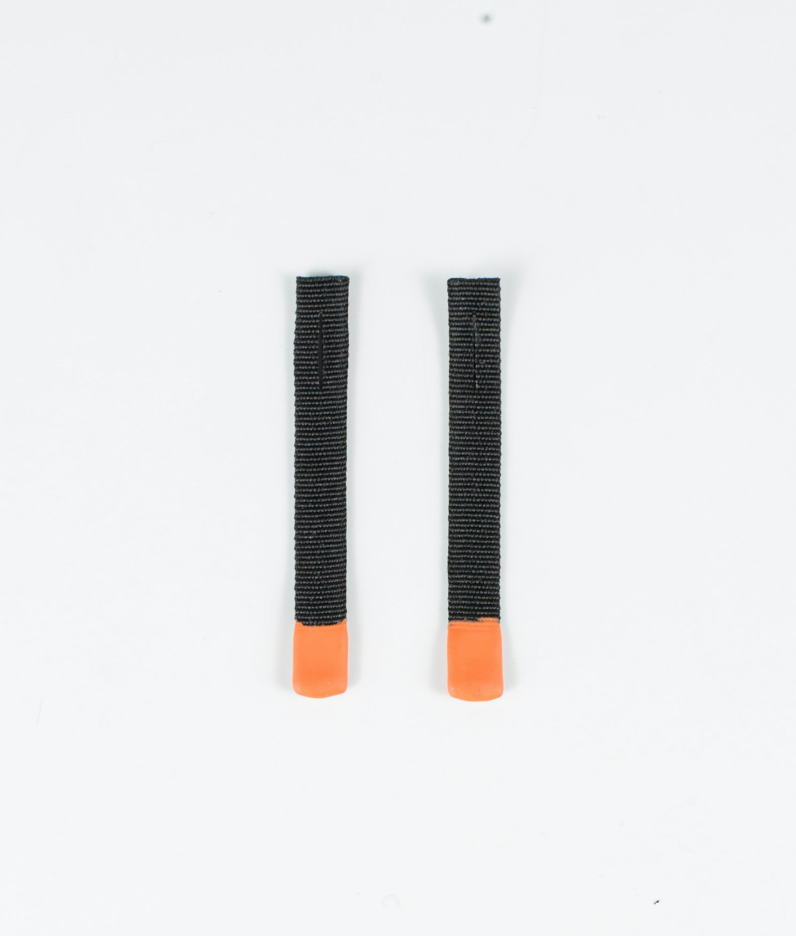 2pc Rips Tape Zip Puller Replacement Parts Black/Orange Tip, Image 1 of 3