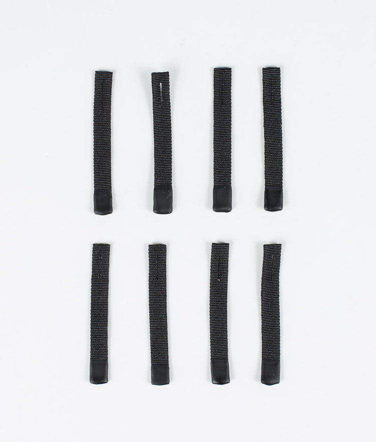 8pc Rips Tape Zip Puller Reservdelar Black/Black Tip, Bild 1 av 3