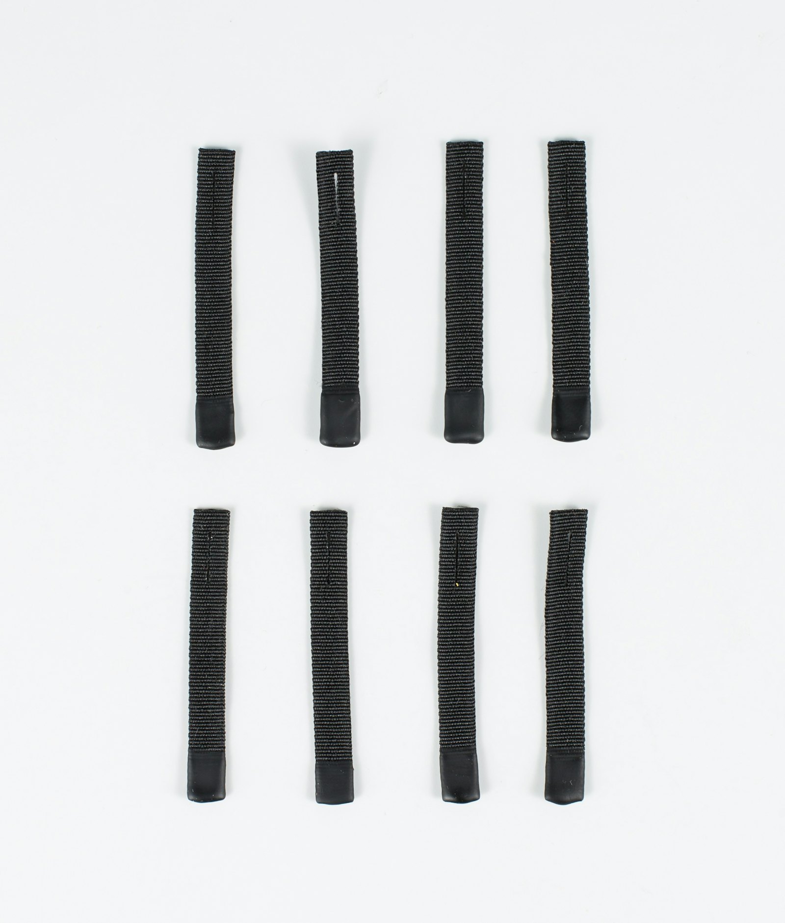 8pc Rips Tape Zip Puller Replacement Parts Black/Black Tip, Image 1 of 3