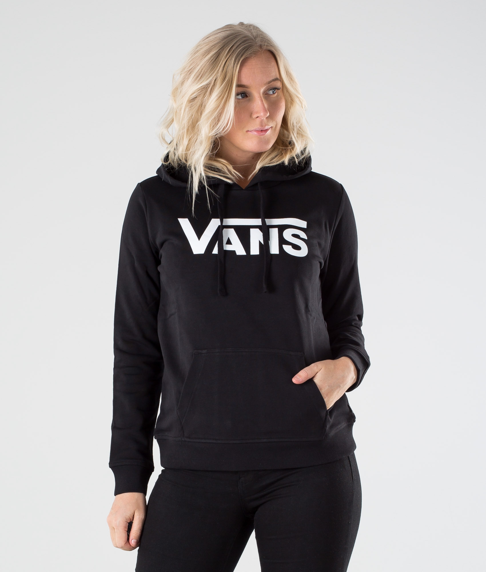 Vans Classic V Hoodie Hood Black Vans Classic V Hoodie Hood Black