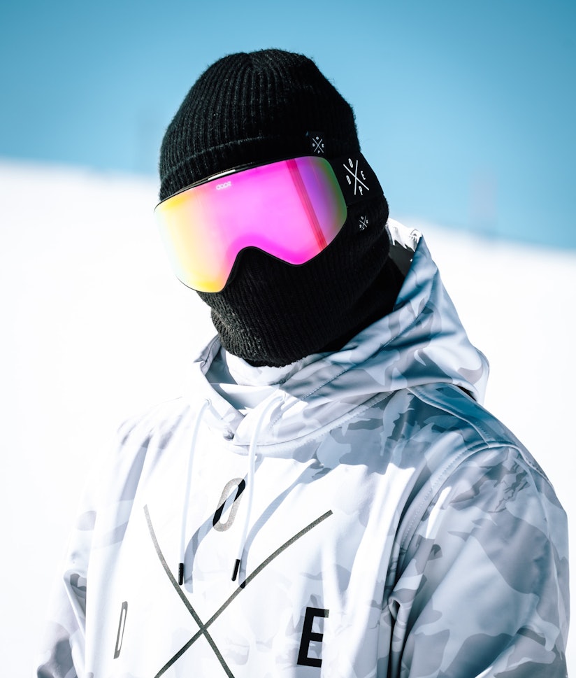 Dope Flush 2X-UP Masque de ski Homme White W/White Green Mirror