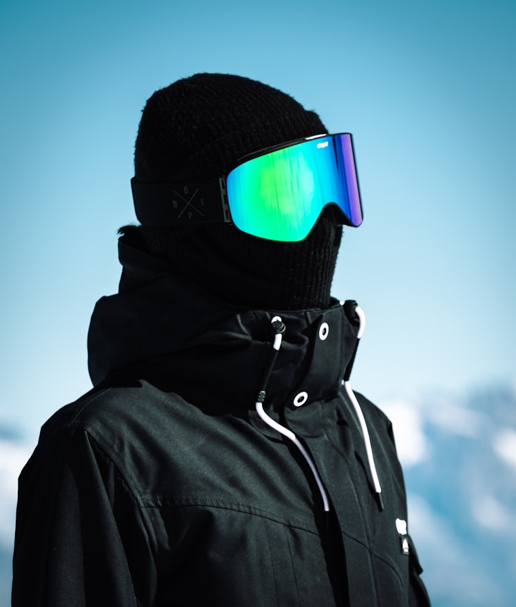 Dope Flush 2X-UP Gafas de esquí Hombre Black W/All Black Green Mirror