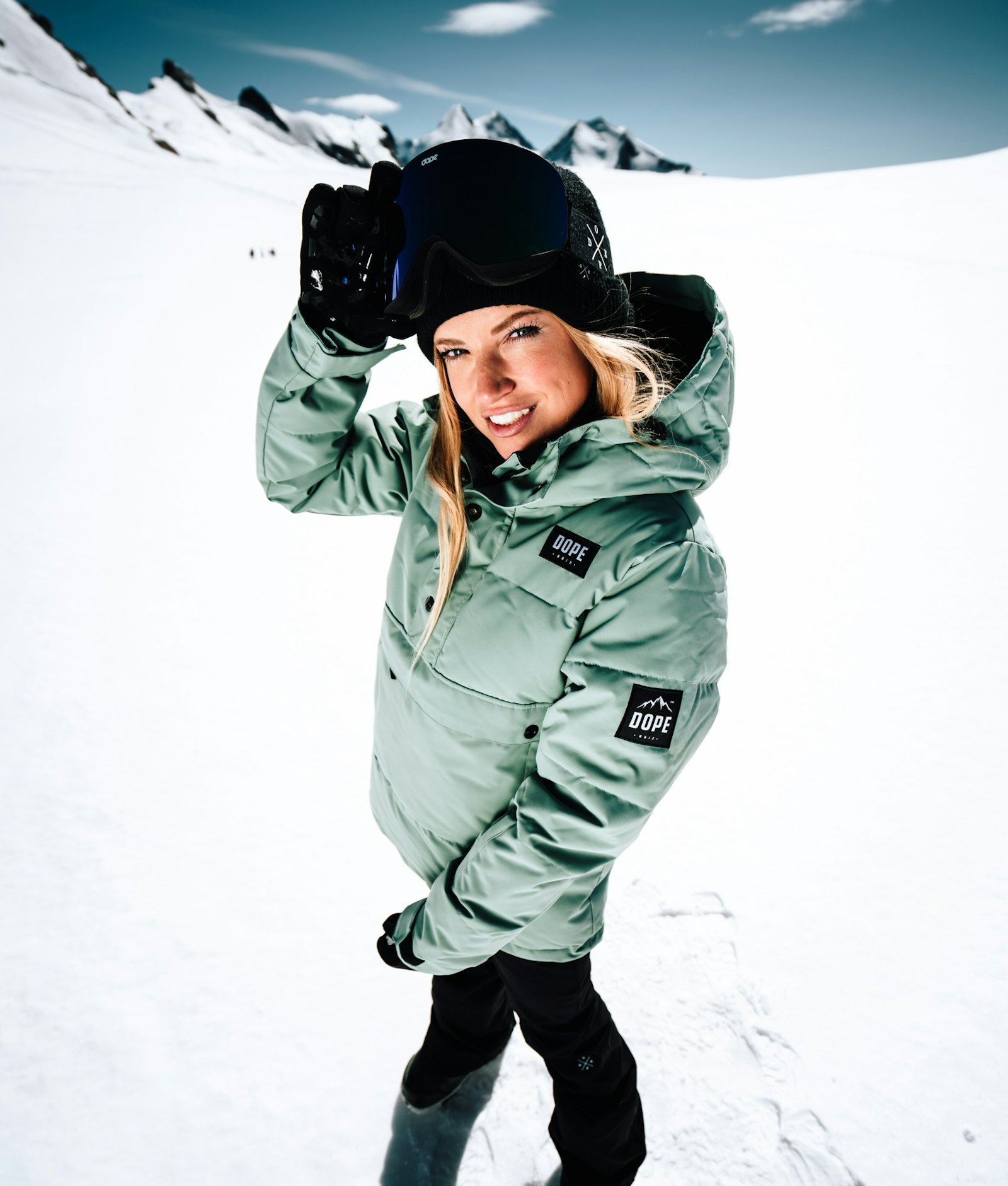 Dope Puffer W 2019 Snowboardjacka Kvinna Faded Green