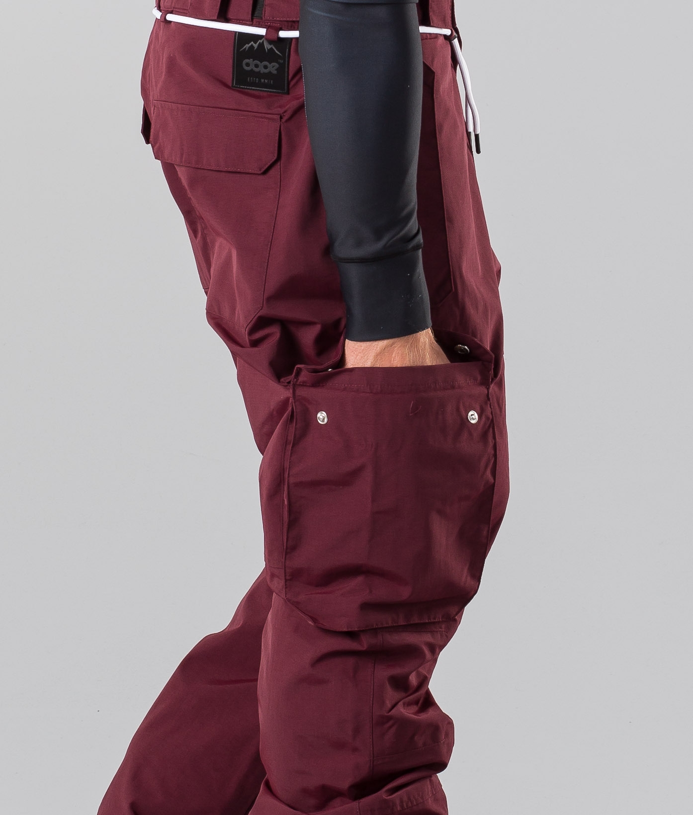 maroon snow pants