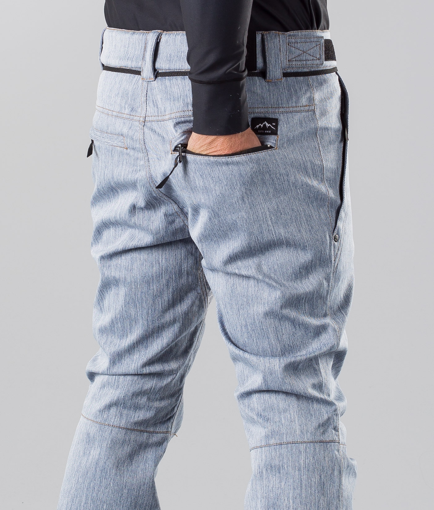 Blue jean hot sale snowboard pants