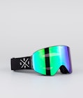 Dope Flush 2X-UP Ski Goggles Black W/Black Green Mirror, Image 1 of 7