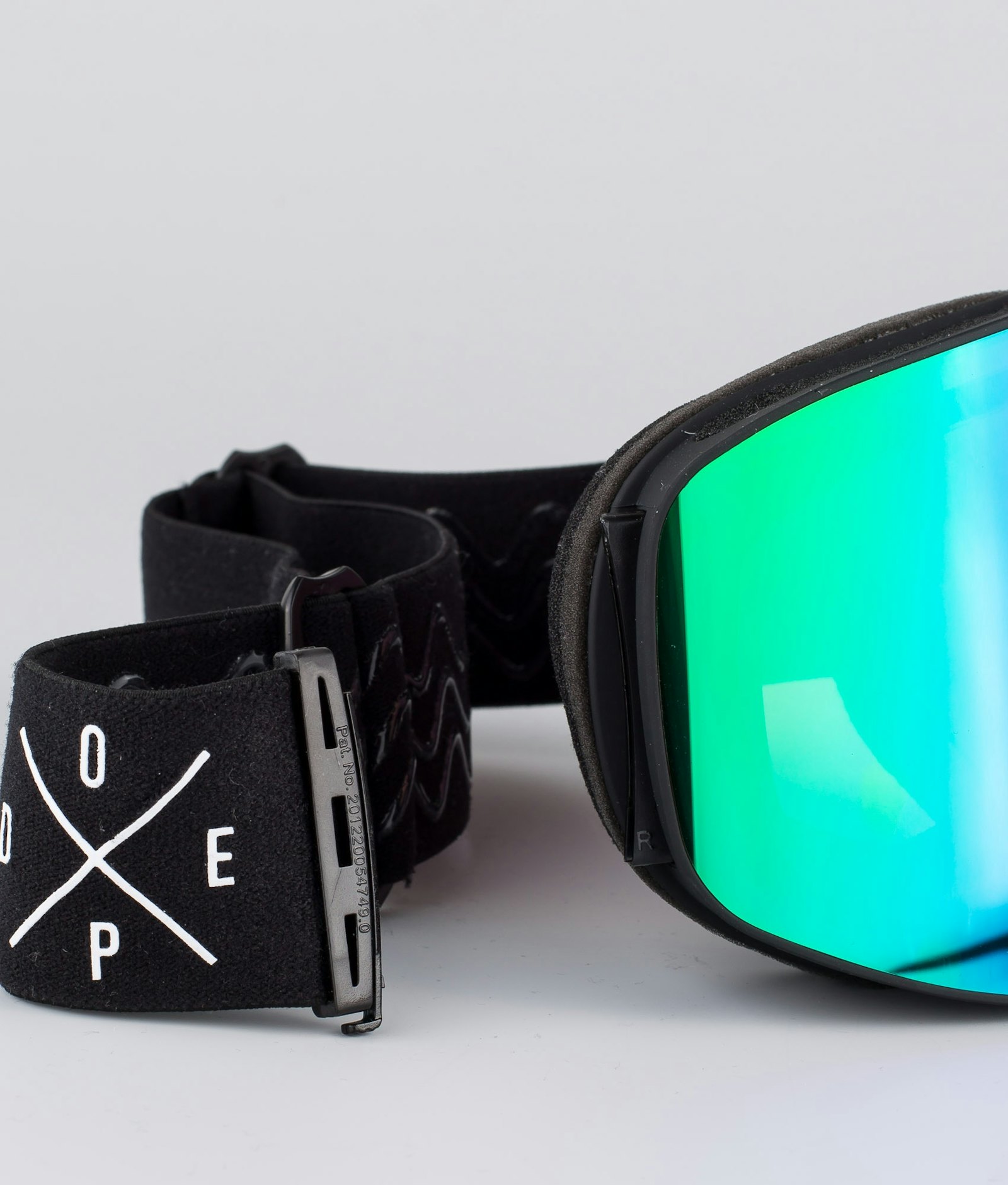 Dope Flush 2X-UP Ski Goggles Black W/Black Green Mirror