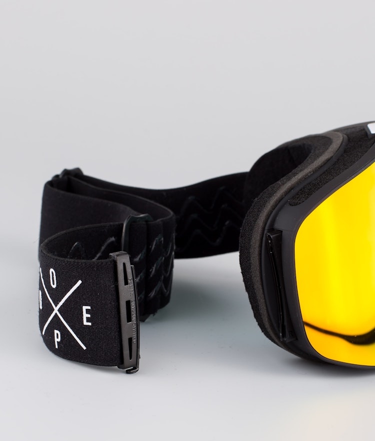 Dope Flush 2X-UP Ski Goggles Black W/Black Red Mirror