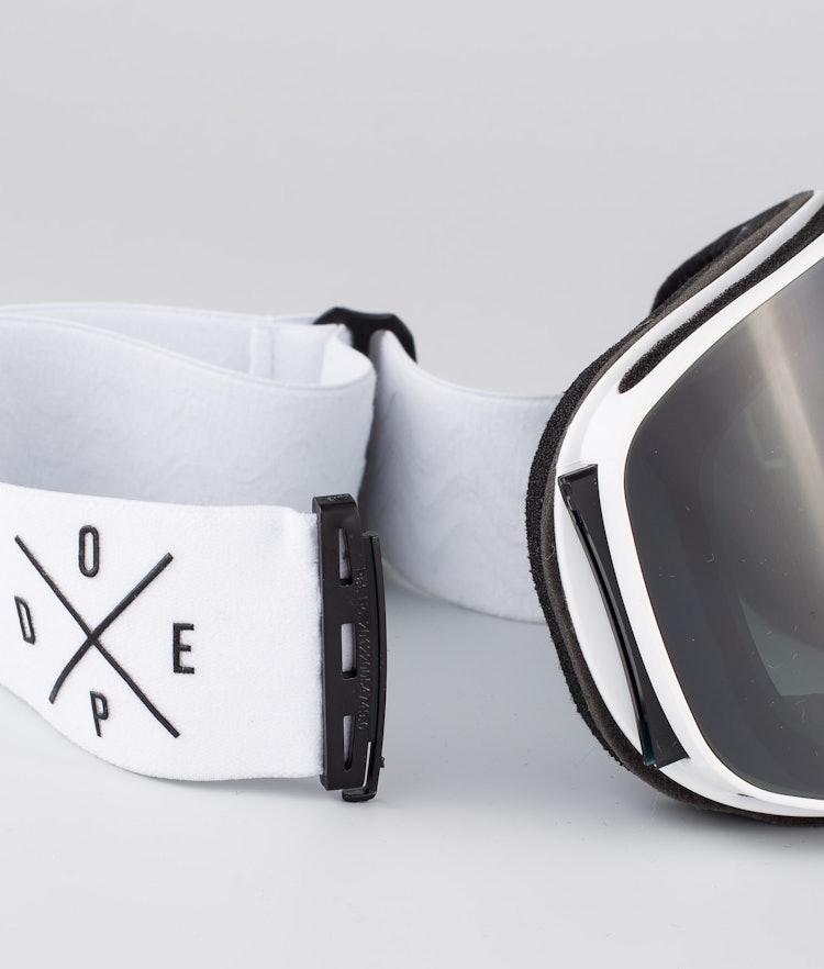Dope Flush 2X-UP Gafas de esquí Hombre White W/White Green Mirror - Blanco