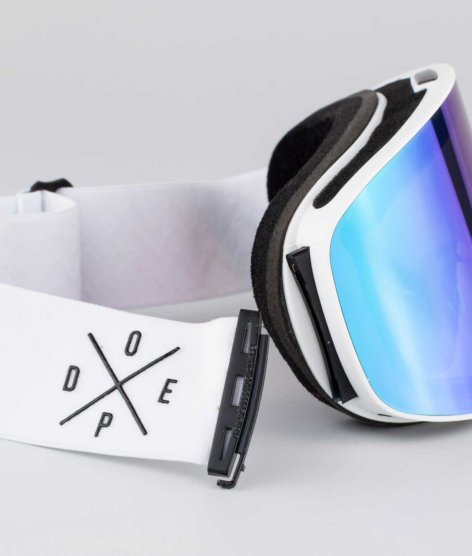 Dope Flush 2X-UP Ski Goggles White W/White Green Mirror