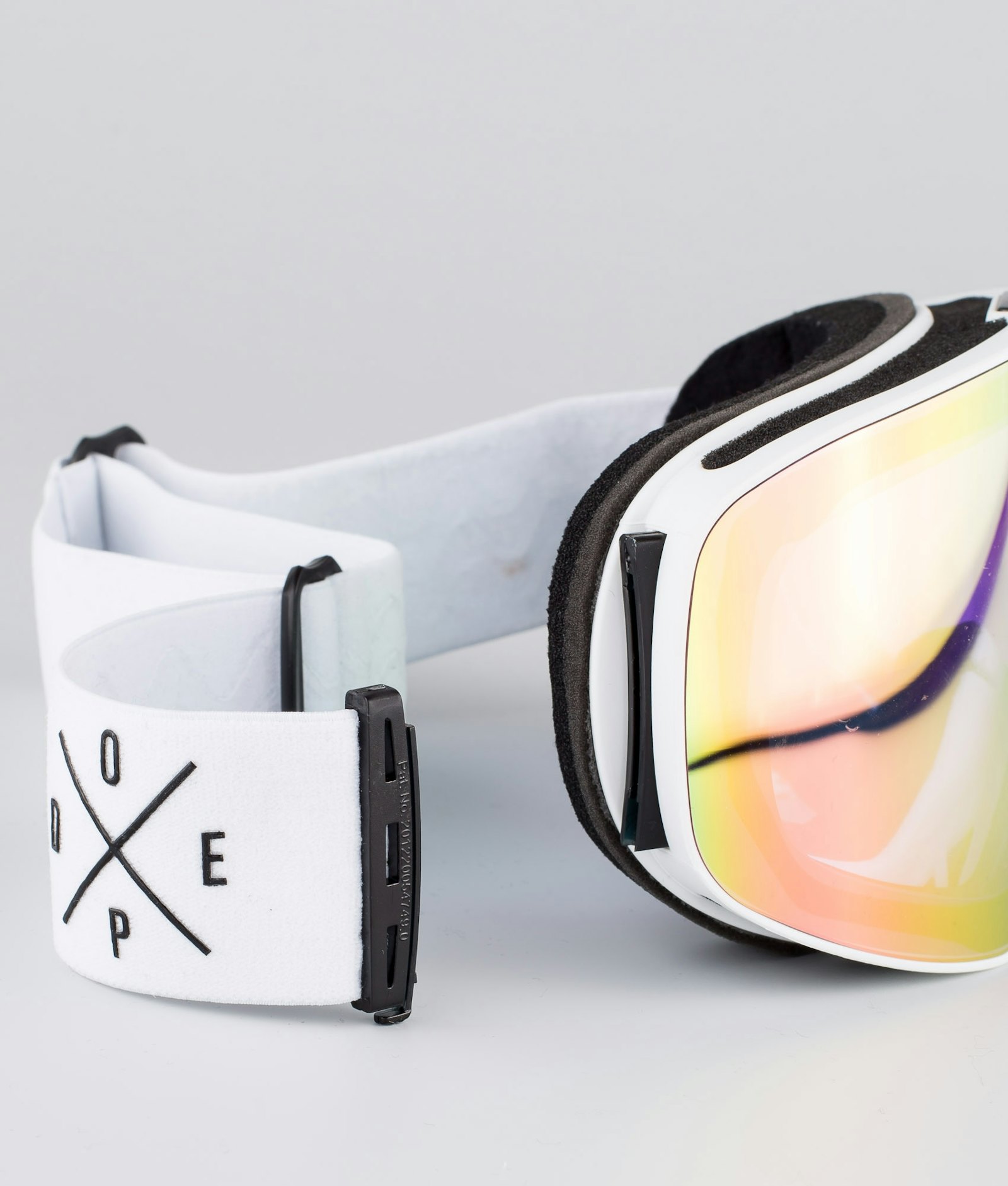Dope Flush 2X-UP Ski Goggles White W/White Pink Mirror