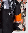 Fawk 2019 Veste Snowboard Homme Orange Green Camo, Image 10 sur 12