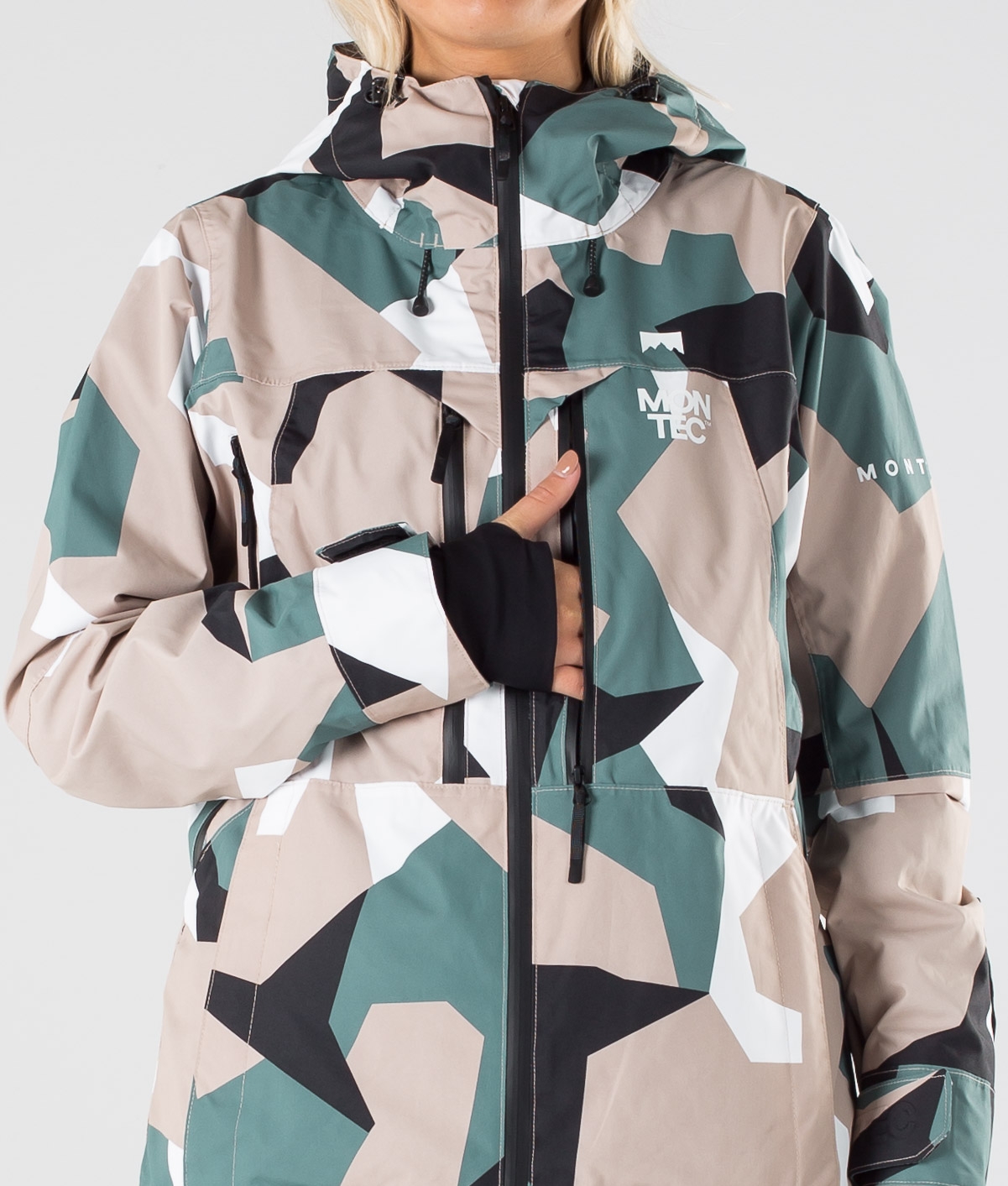 womens ski jacket camo