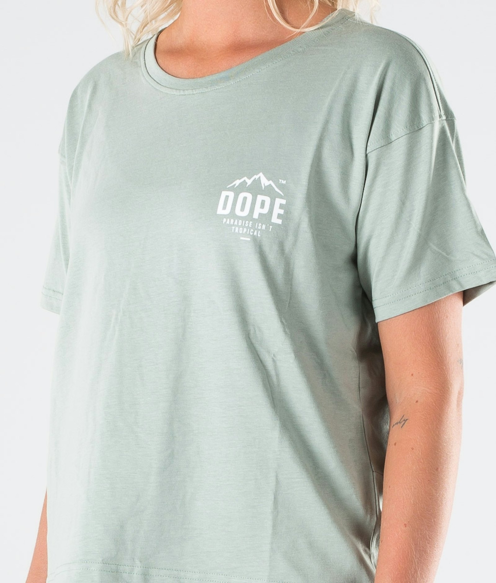 Dope Grand Paradise II T-shirt Dames Faded Green