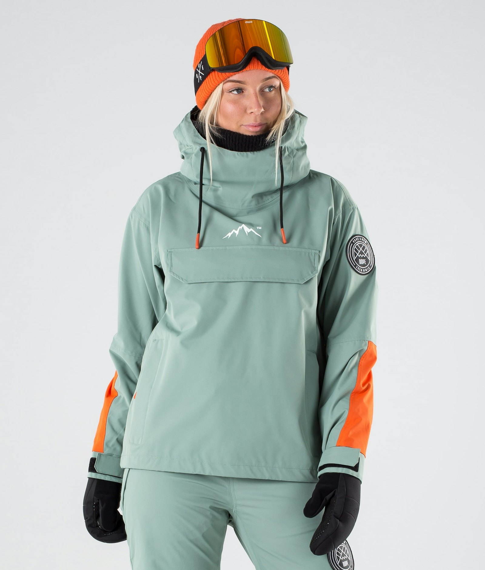 Dope Blizzard W 2019 Snowboardjakke Dame Limited Edition Faded Green Orange