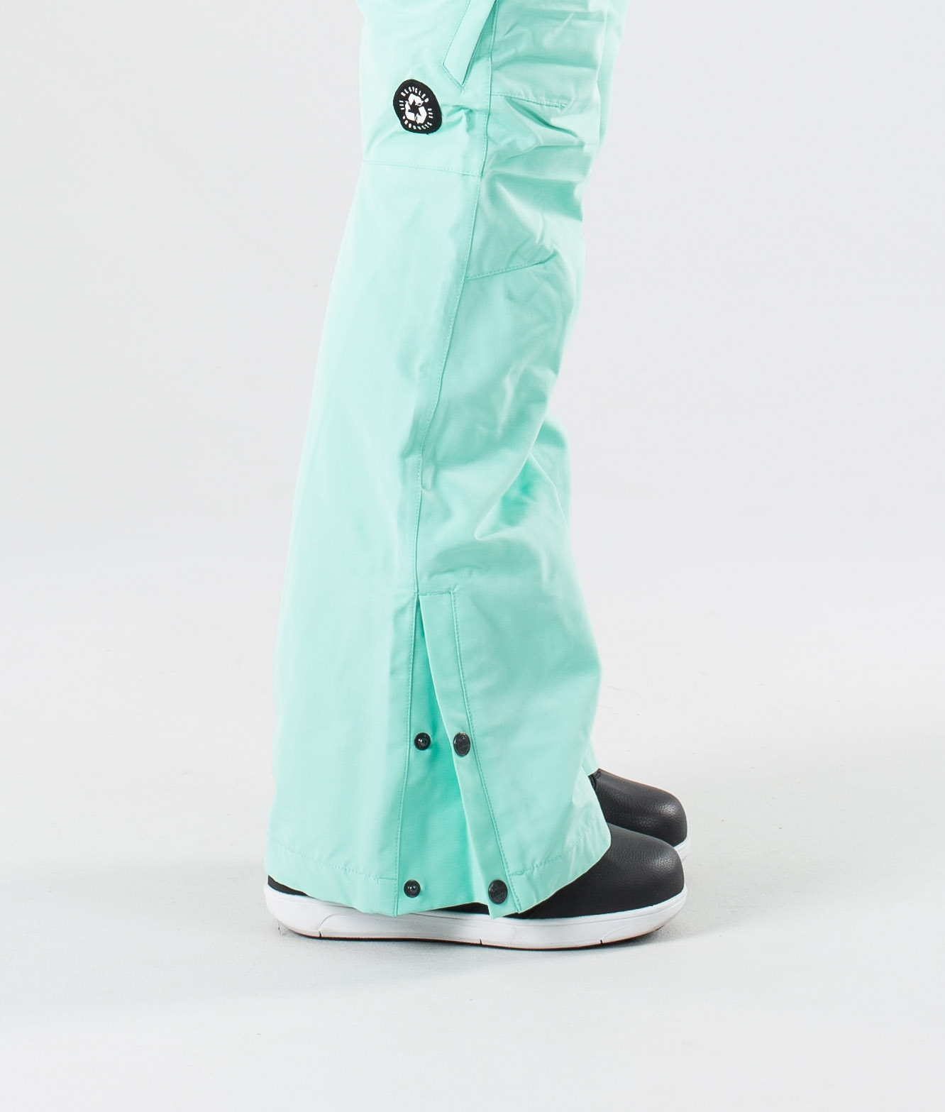 mint green snow pants