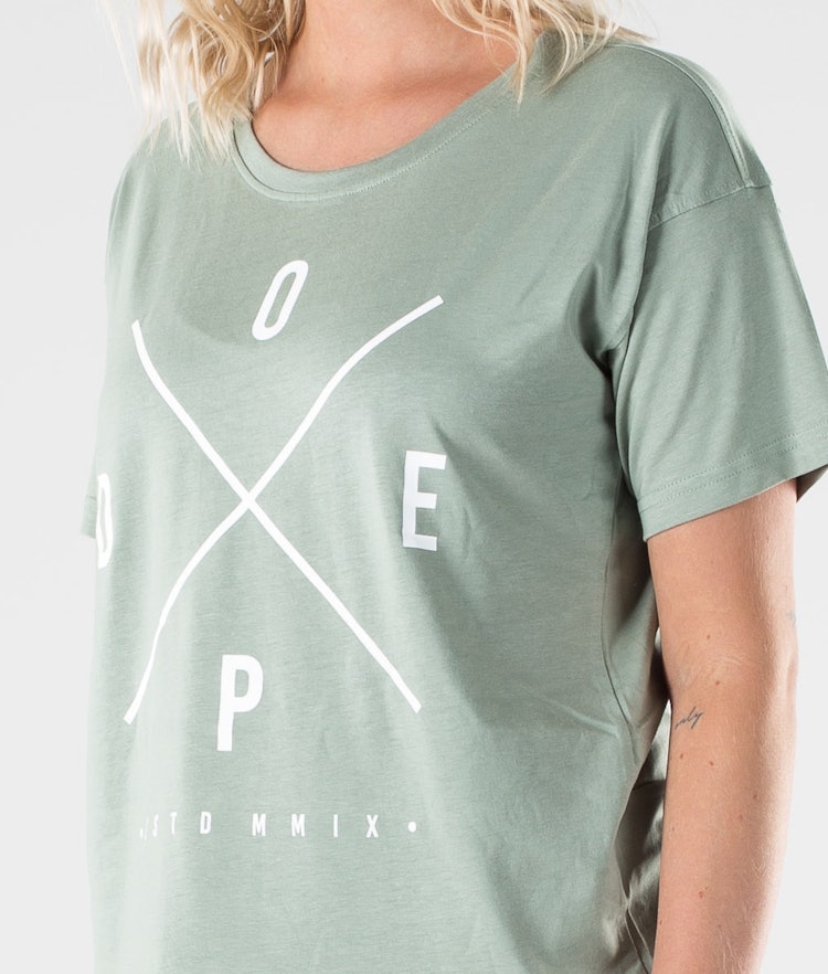 Dope Grand 2X-UP T-paita Naiset Faded Green